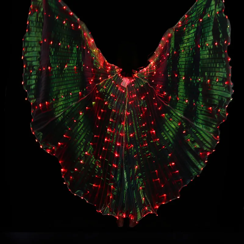 Women's Fiber Optic Costume Wings Egypt Belly Dance Isis Wings LED India Dancer Belly Dance Colorful Color wings (5)
