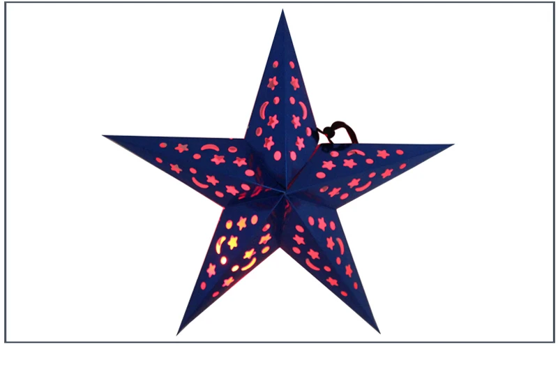 20 шт./партия принадлежности для Хэллоуина рождественские украшения полые пятиконечные звезды абажур бумага для дома кулон орнамент