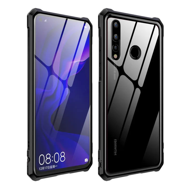 Алюминиевый металлический бампер чехол для телефона для huawei P30 Pro mate 20X P20 Lite Note 10 NOVA 4 3 Honor 9X20 V20 8X Max противоударный чехол - Цвет: Черный