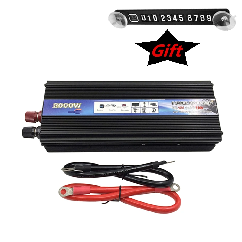 Car Inverter AC 220 110V 2000W Car Power Inverter Converter 12V 24 V to