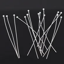 30 шт посеребренные штифты с шариковой головкой 0,5x50 мм(24 калибра) Новинка