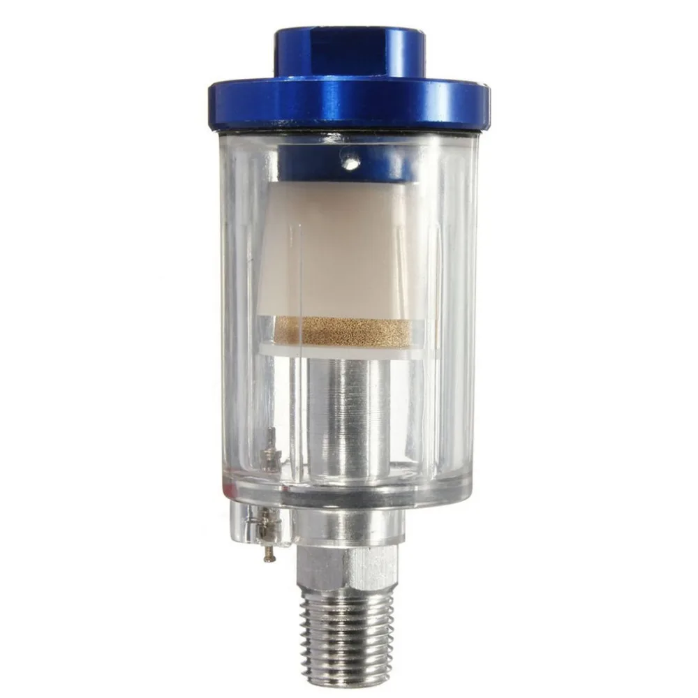 Spray Gun 1/4"Air Line Mini Filter Water Trap Clear Painting Moisture