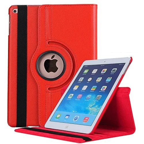 Чехол для iPad Mini 4 Coque Funda, вращающийся на 360 градусов чехол для планшета Mini 5 с функцией автоматического сна с возможностью просмотра под разными углами - Цвет: Red