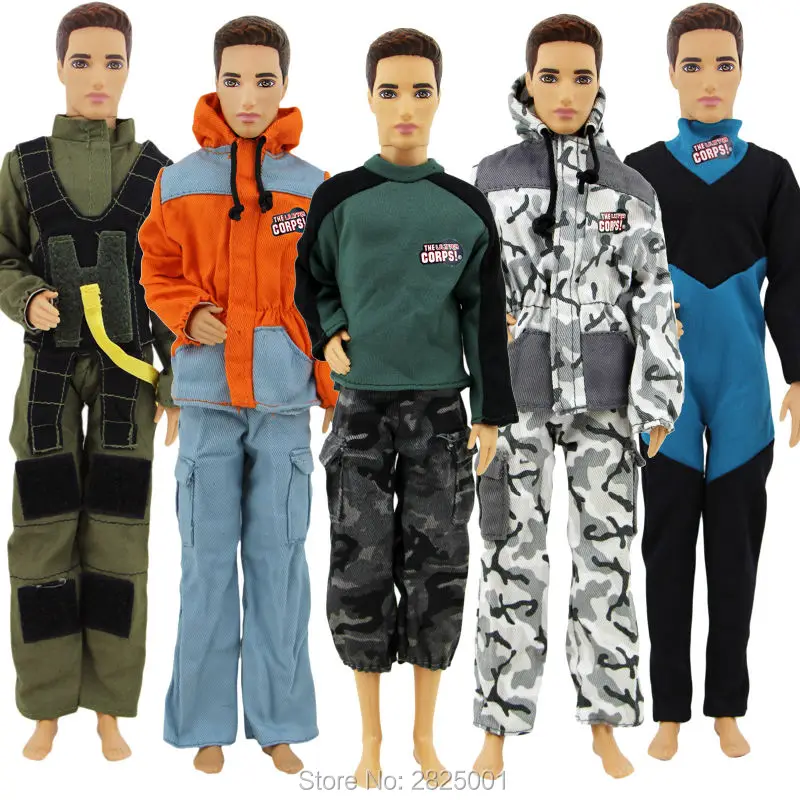 3 Sets Men Outfits Uniform Jumpsuit Long Short Costume Random Doll Clothes For Barbie Ken Dollhouse 1/6 Puppet Accessories Gift 3 Sets Men Outfits Uniform Jumpsuit Long Short Costume Random Doll Clothes For Barbie Ken Dollhouse 1/6 Puppet Accessories Gift