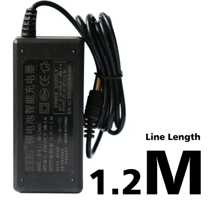 1pcs KingWei Adapter DC 12.6V 2A AC 100-240V Converter Adapter 18650 Lithium Battery Charger Power Supply EU UK US Plug Black