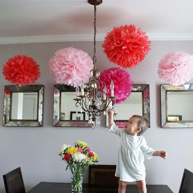 Us 149 6 12 Off 29 Colors 100pcs Large Tissue Paper Pompoms 18inch 45cm Burgundy Color Paper Flowers Balls Baby Shower Wedding Decoration In