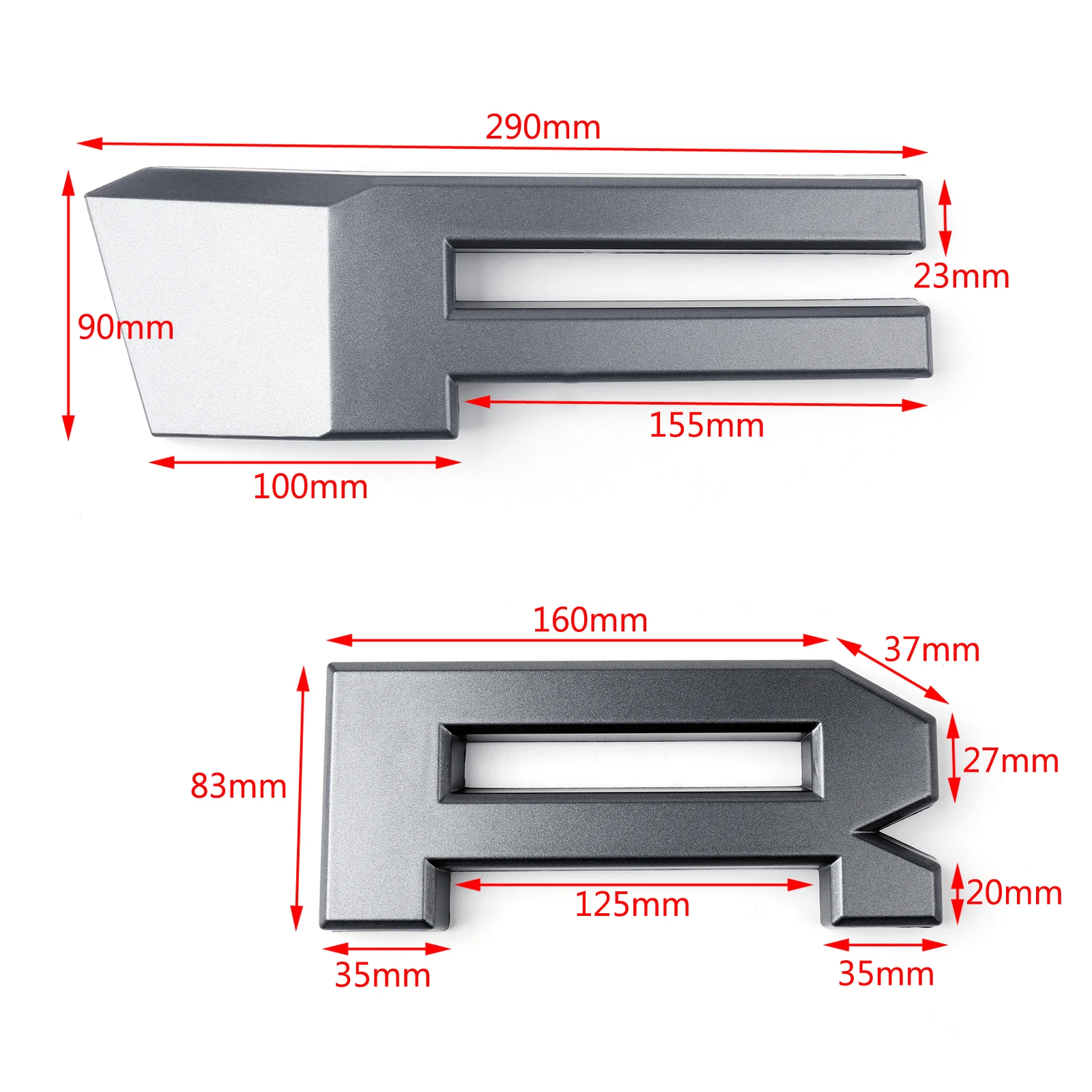 Areyourshop Raptor стиль Paramount решетка гриль буквы F & R FR для Ford F150 150 2004 2008
