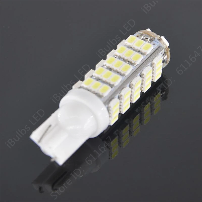 10 шт. Высокое качество 68 светодиодный 68smd 1206 68 SMD светодиодный T10 автомобиля W5W 194 927 161 Клин светильник лампа для номерных знаков Лампы