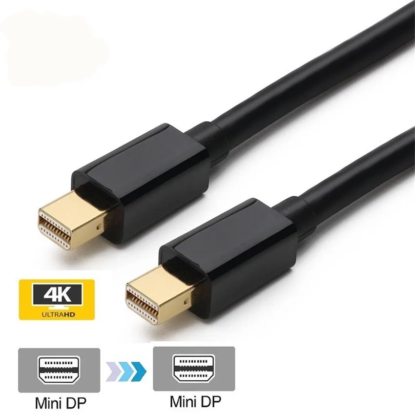 

Mini displayport to Mini DisplayPort DP male cable 4K Support Thunderbolt 2 converter for apple iMac MacBook Pro Air HDTV