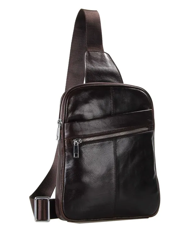 100 genuine leather men bag fashion casual high quality men chest pack shoulder bag messenger bag