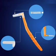 10 шт./компл. L форма Push-pull межзубная щетка уход за полостью рта Отбеливание зубов Зуб выбрать зуб Ортодонтическая зубная щетка зубочистки
