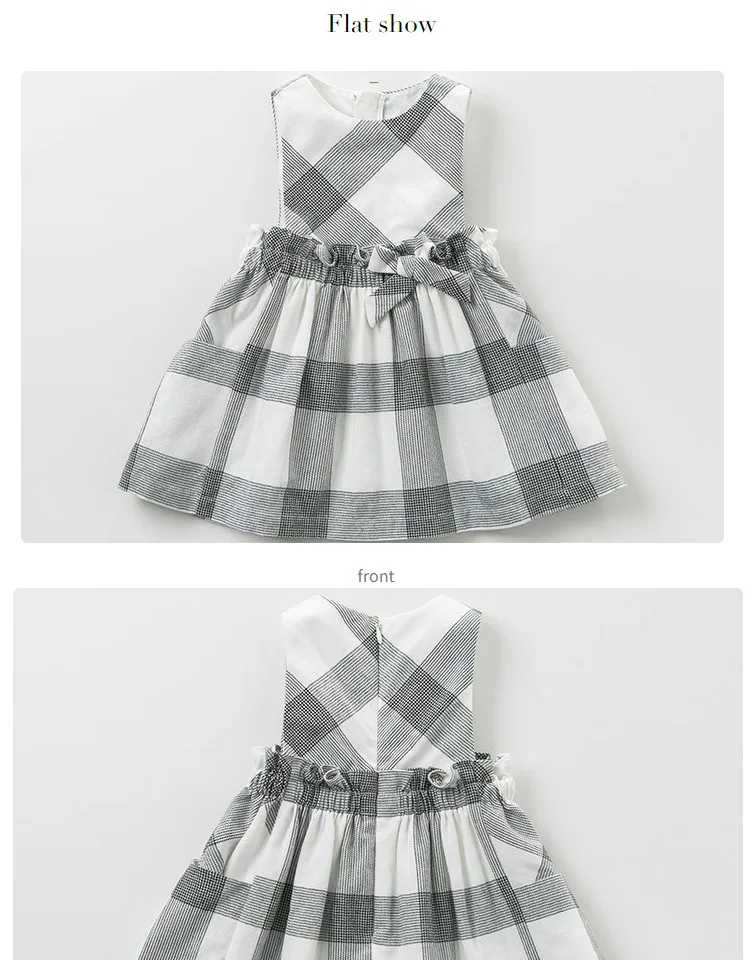 Dave bella/платье для маленьких девочек; весенние платья без рукавов; детское платье для девочек; Эксклюзивное платье в клетку для дня рождения; DB10481