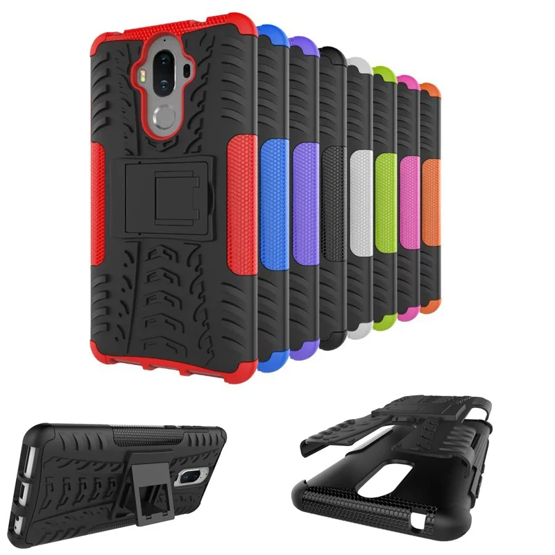 

Tpu+pc Heavy Duty armor Case For huawei honor 7 8 5X 6X mate9 5C 6C GR5 case with stand Protective Skin Double Color Shock shell