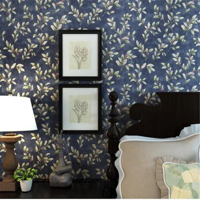 

beibehang American country vintage pure wallpaper wallpaper living room bedroom TV background wall garden vine flower wallpaper