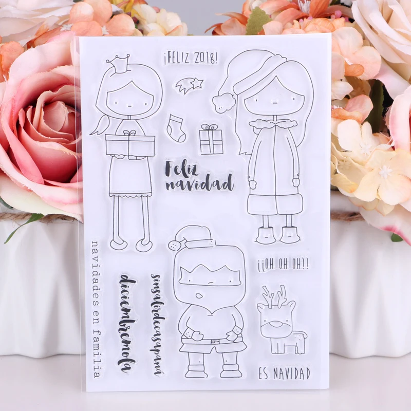 Spanish girl Transparent Rubber Silicone Clear Stamps for Tampons Seal Background Collage Stamp Holiday card Card Making Diy | Канцтовары