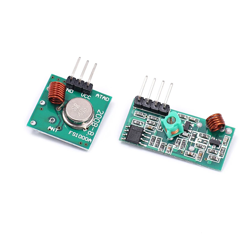 

2PCS/1set New 433.92MHZ super regeneration module wireless transmitter module burglar alarm transmitter receiver SR433