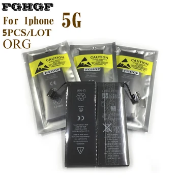 

FGHGF Original IC Cell Phone Battery 5PCS Replaceable replacement external OEM Mobile Phone batteries For Iphone 5 5G