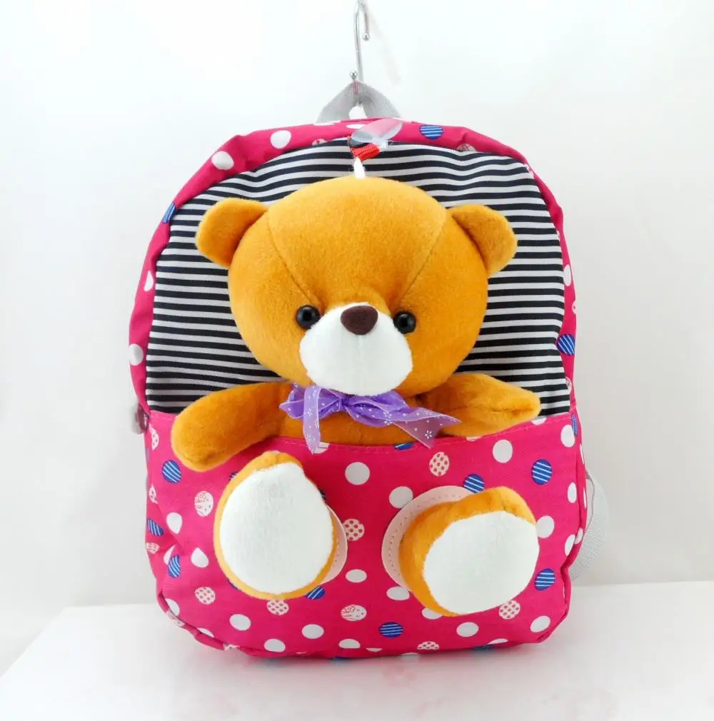 2017 children school bags cute infant walking wings backpacks cartoon bear for kid bags