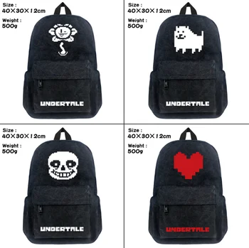 

Game Undertale Sans Print Zip Backpack School Bag Shoulder Bag Packsack Laptop Bag Student Book Bag Travel Bag for Teenager