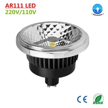 COB AR111 110 В 220 В 230vac КРИ чипы, Светодиодные GU10 удара светодиодные лампы 15 Вт скоб Стандартный Размеры 2700 К 3000 К 4000 К 5500 К 24d 40D LED AR111