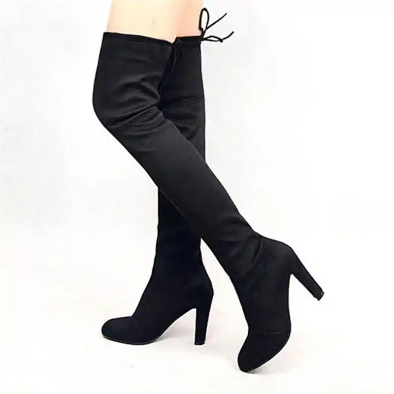 thigh high boots with tie