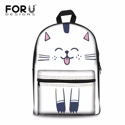 FORUDESIGNS/детские школьные сумки милый 3D животное кошка школьный рюкзак для девочек Детский рюкзак школьный книги сумка Mochila Escolar
