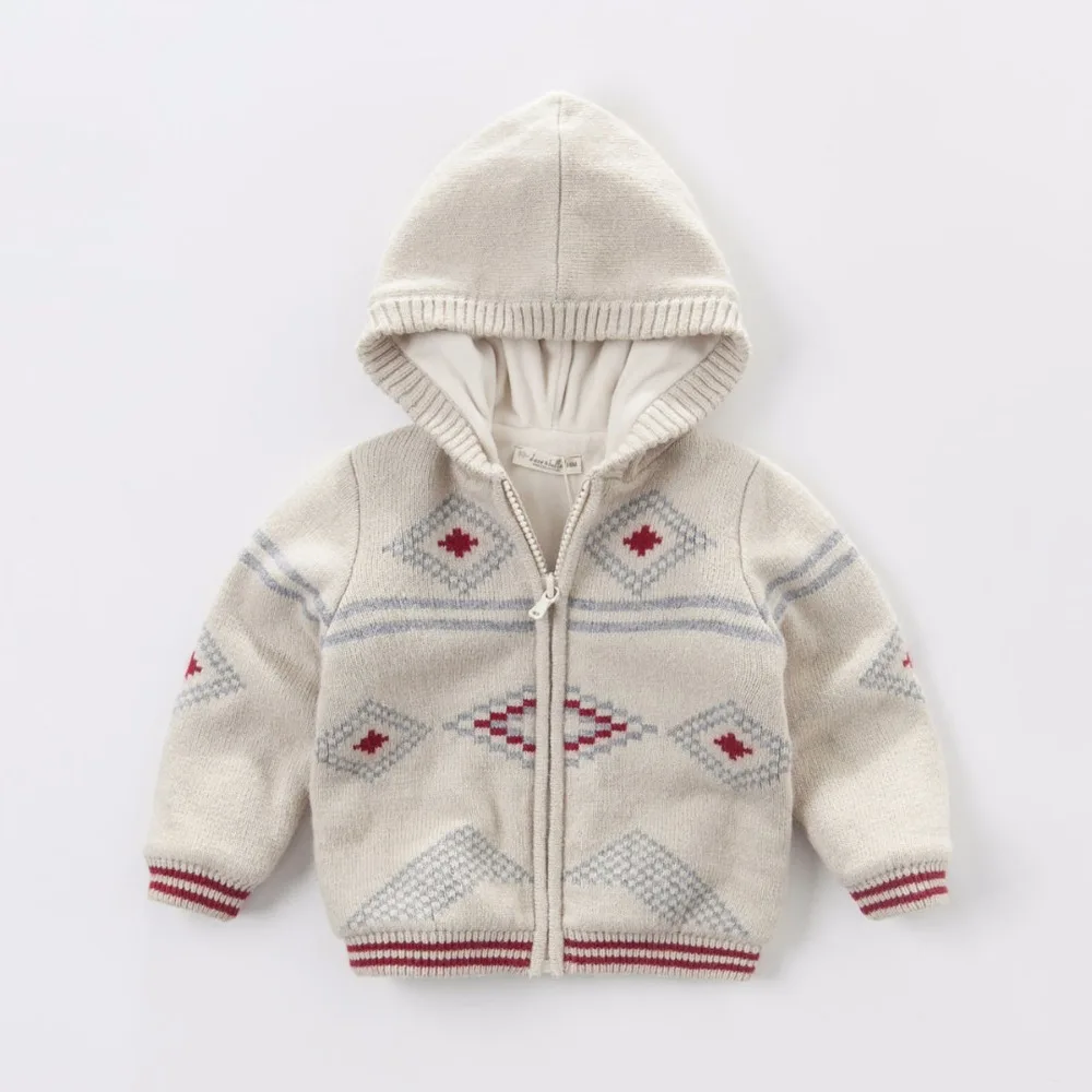 Brand 2016Autumn Winter children kids baby boy casual sweater zipper cardigan jersey coat fleece