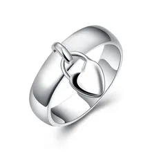 С посеребрением кольцо ювелирные изделия посеребренные модные ювелирные изделия Висячие стопорные кольца для женщин/мужчин размер 6#-10