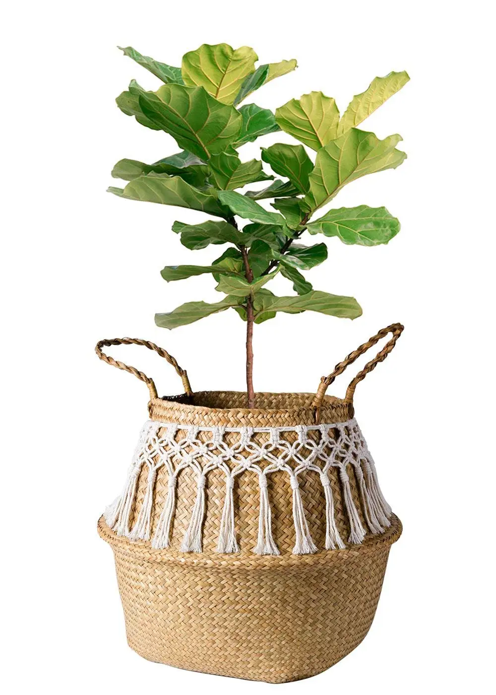 Murah 32X30 Large Woman Foldable Dekoratif Keranjang Taman Pot Bunga Keranjang Rotan Rumah Organisasi Laundry Basket