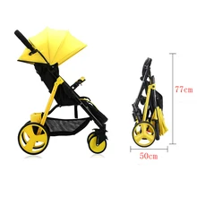 SLD baby stroller baby can sit reclining lightweight folding shock absorber four wheel portable cart bb pram