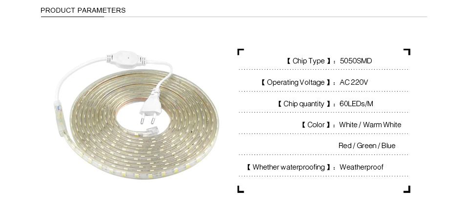 RGB гибкие лампы светодиодный свет шкафа 5050SMD AC220 60 Светодиодный s/m Водонепроницаемый наружная лента Сад домашний декоративный свет Система электроснабжения ЕС