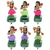 Solar Powered Dancing Hula Girl Dancing Solar Girl Toys Solar Hawaiian Car Home Decoration Beauty Grass Skirt Swing Small Orn 1