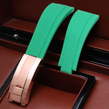 

Men Silicone green Watch Strap For Water Ghost Strap Accessories 20mm Male Sport WatchBand Silicone Strap free shipping.