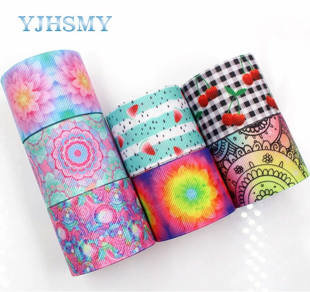 YJHSMY G-18619-518 38 мм 5 ярдов корсажные ленты с принтом фруктов и цветов аксессуары для