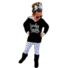 Новорожденный, худи в горошек для маленьких мальчиков и девочек, Топы+ штаны, Футбольная форма, комплект одежды для детей