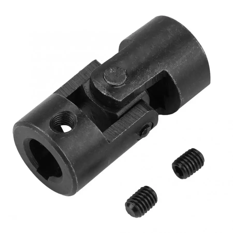 

12*24*51mm Cross Shaft Coupling Motor Connector DIY Steering Universal Joint with Keyway for Connecting Model Cars Model Ships