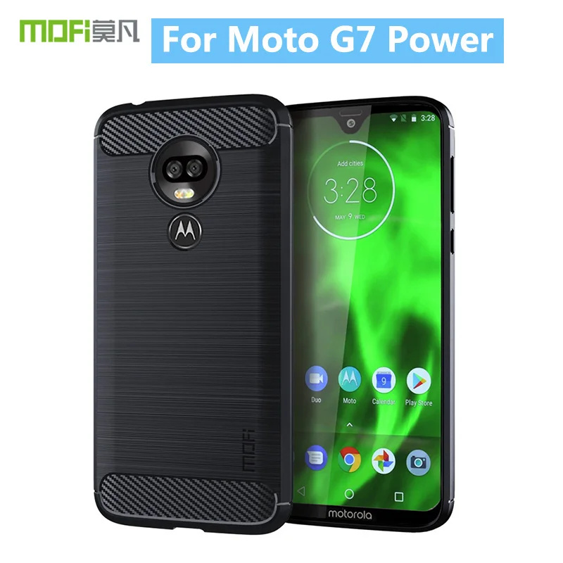 Для MOTO G7 Мощность MOFI ShenDu Подставка-тренога из углеволокна серия из силиконового геля, защитный чехол для телефона чехол для Motorola Moto G7 Мощность