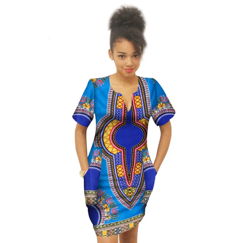 Summer-Africa-Above-Knee-Dress-for-Girl-Bazin-Riche-Dress-For-Child-African-Wax-Print-Plus(23)