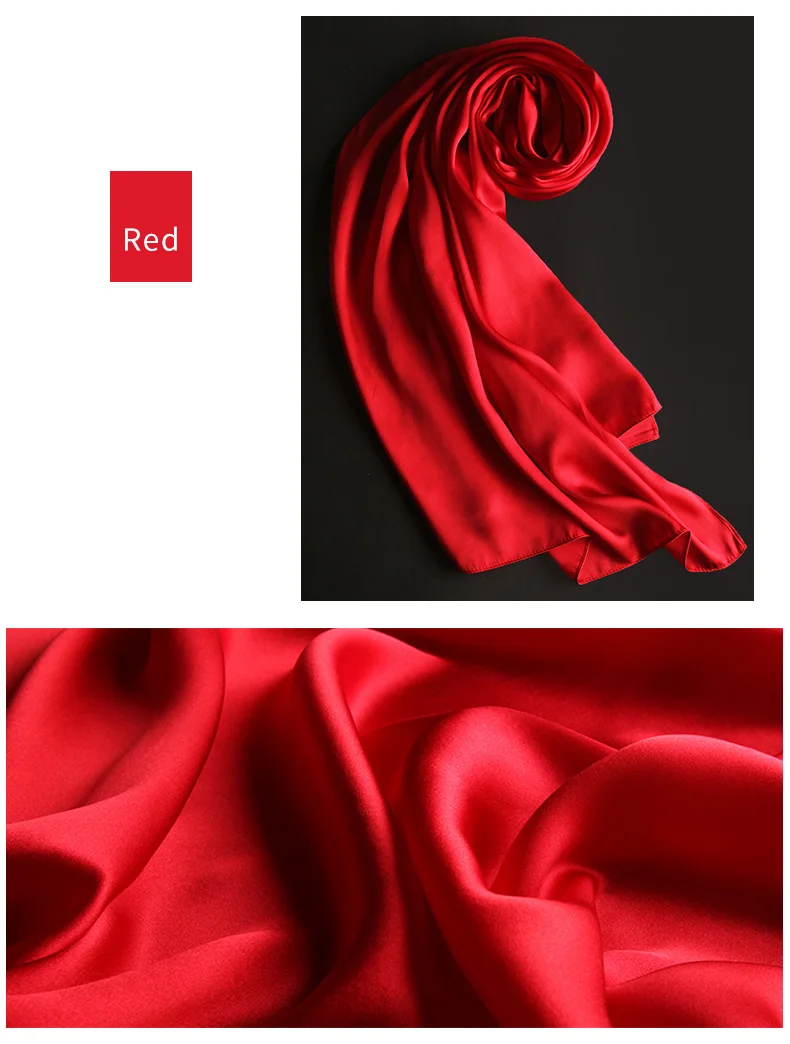 Натуральный шелк шарфы и шали зимний женский шелковый шарф роскошный бренд чистый Шелковый шарф шаль длинный мусульманский натуральный шелковый шарф