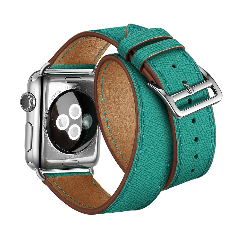 Gogoing двойной тур из натуральной кожи для Apple, сменный ремешок для наручных часов, удлиненный ремешок для часов Apple Watch Band 42 мм и 38