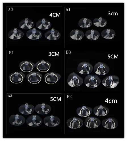 5 шт. прозрачный присоски для на окно, стекло, стену крюк вешалка Кухня Ванная комната стены