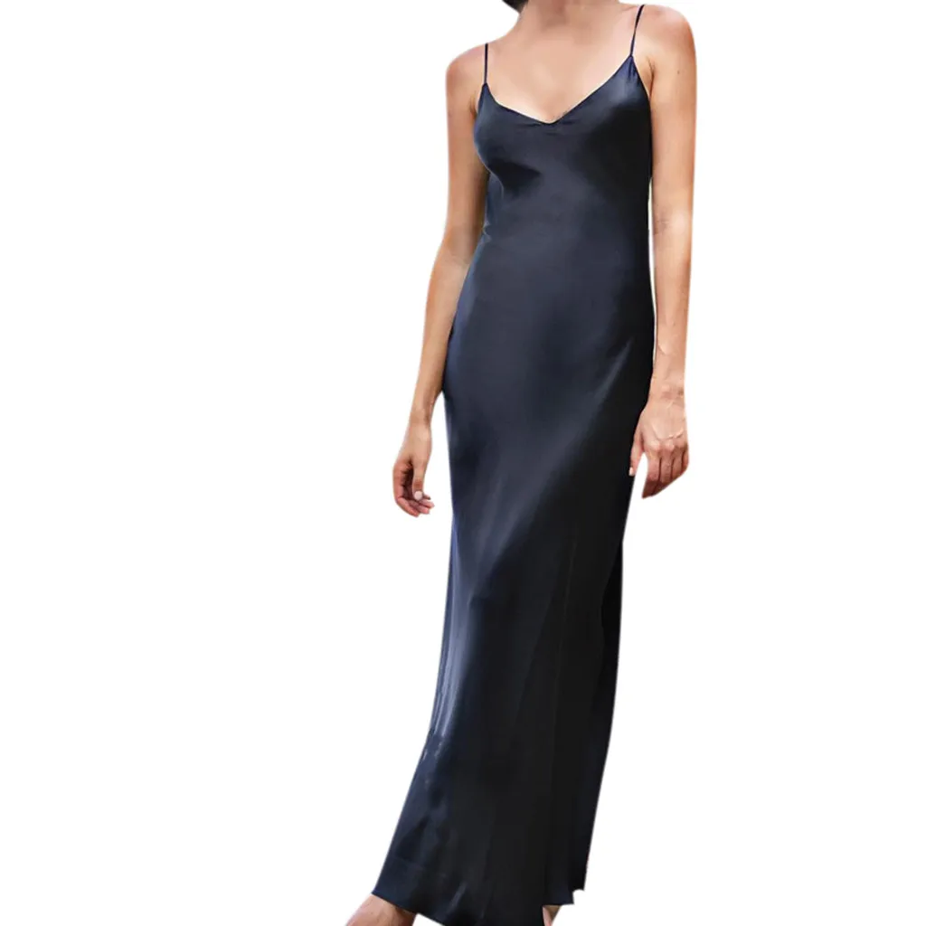 

Summer Long Dress Women Gothic Sleeveless Spaghetti Strap Dresses Woman Party Night Elegant Ukraine Maxi Dress With Belt
