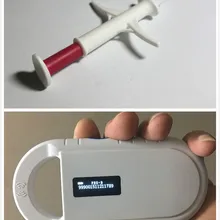 READELL 100 шт. 134,2 кГц чип FDX-B 2,12*12 мм RFID микрочип Инжектор Шприц для животных со стеклянными бирками+ 1 считыватель