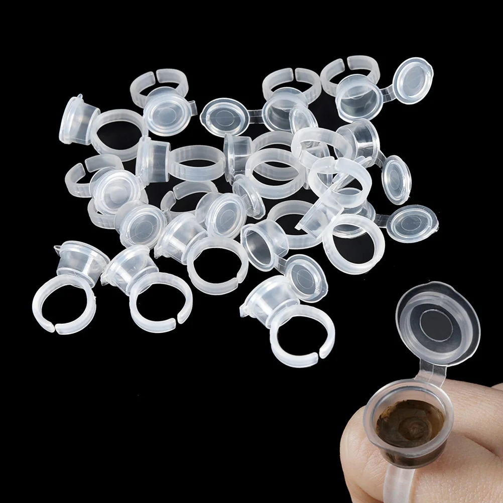 Eyelash extend ring cup tattoo pigments ink ring cups set tattoo