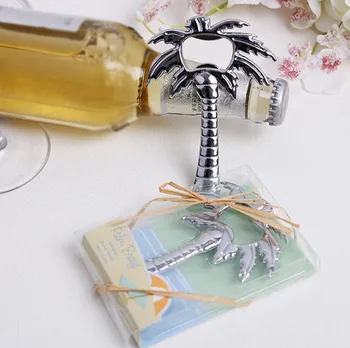 

DHL Free shipping 50PCS/LOT Palm Breeze Chrome Palm Tree Bottle Opener wedding bridal shower favor gift for men