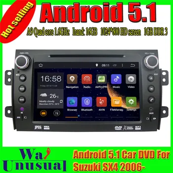 

WANUSUAL 1024*600 8 Inch Octa Core 32G 4G RAM Android 6.0 Car Video Player for Suzuki SX4 2006- GPS Navigation with BT WIFI Map