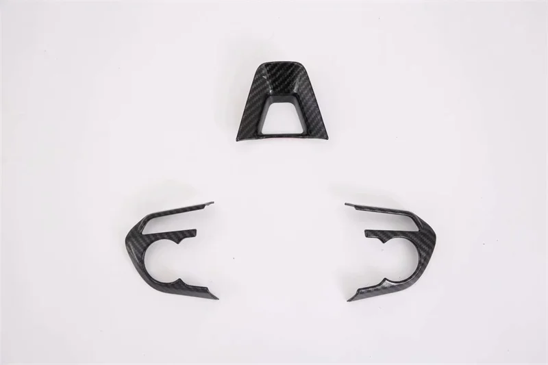 Черная декоративная накладка на руль автомобиля для Toyota RAV4 крышка рулевого колеса отделка аксессуары для интерьера 3 шт