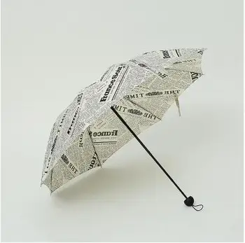 

Creative England Newspapers Personality Folding Umbrella Rainy or Sunny Duable Use umbrellas