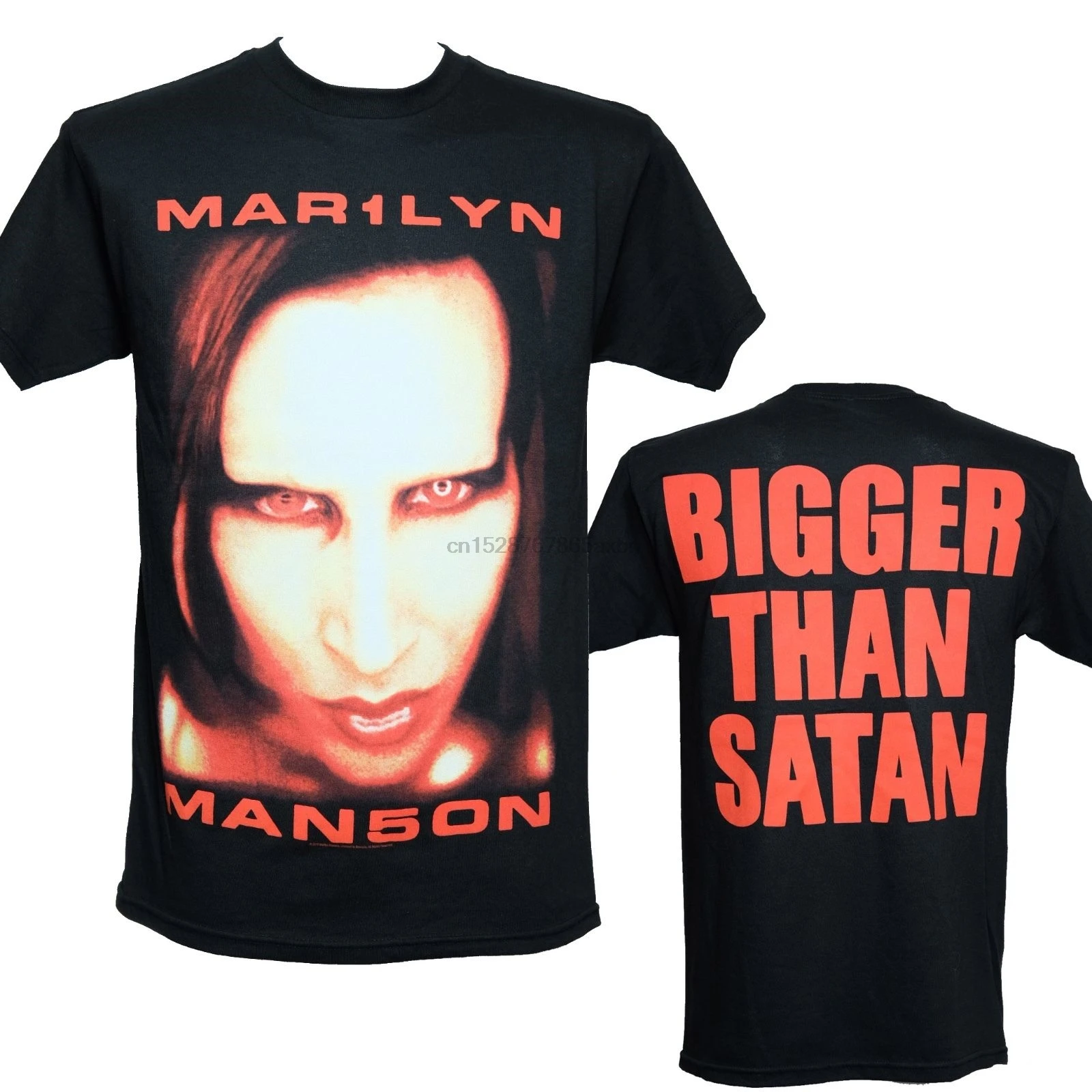 

MARILYN MANSON - BIGGER THAN SATAN - Official Licensed T-Shirt - New S M L XLShort Sleeve LeisureTop Tee Men T Shirt
