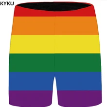 KYKU брендовые красочные шорты мужские Разноцветные Пляжные Шорты повседневные решетки красивые карго аниме мужские шорты новые летние